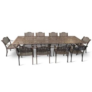 10 seater lattice with 320cm x 110cm elizabeth table (rectangle)