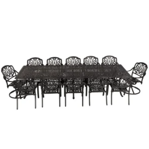 12 seater protea with 320cm x 110cm elizabeth table (rectangle)