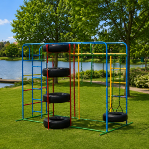 big tyre tunnel jungle gym