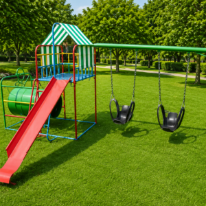 baby jungle gym with tent + 2 swings